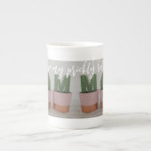 Grappige Cactus Moeder Quote Plant Lover Bone Chin Porselein Kop (Voorkant)