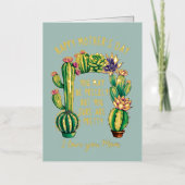 Grappige Cactus Plant Mom Moederdag Folie Kaart (Voorkant)