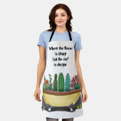 Grappige Cactus Planten Schort (Gedragen)