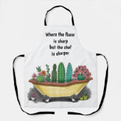 Grappige Cactus Planten Schort (Voorkant)