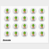 Grappige Cactus Pun Schattige Plant Ronde Sticker (Vel)
