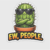 Grappige Cactus Sticker Ew Mensen Kantoor Decorati (Voorkant)