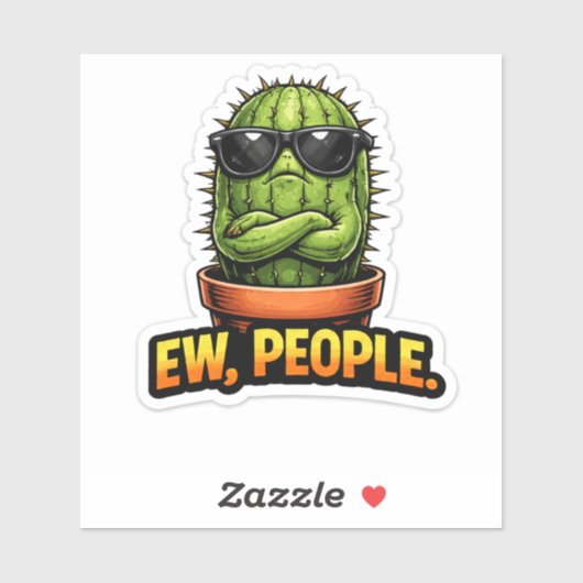 Grappige Cactus Sticker Ew Mensen Kantoor Decorati (Vel)