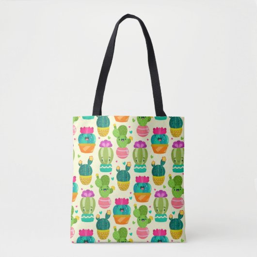 Grappige Cactus Succulent Tote Bag (Voorkant)
