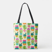 Grappige Cactus Succulent Tote Bag (Achterkant)