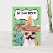 Grappige cactus zo lang succa Mexicaanse chihuahua Kaart (Voorkant)