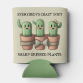 Grappige cactussen Iedereen is gek over scherp ... Blikjeskoeler (Achterkant)