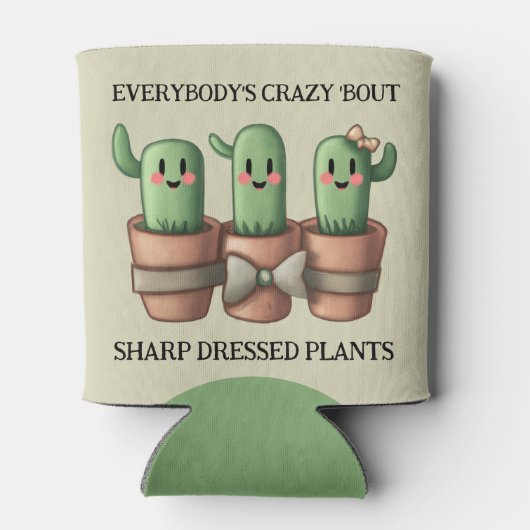 Grappige cactussen Iedereen is gek over scherp ... Blikjeskoeler (Achterkant)