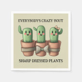 Grappige cactussen Iedereen is gek over scherp ... Servet (Voorkant)