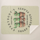 Grappige cactussen Iedereen is gek over scherp ... Sherpa Deken (Voorkant (horizontaal))