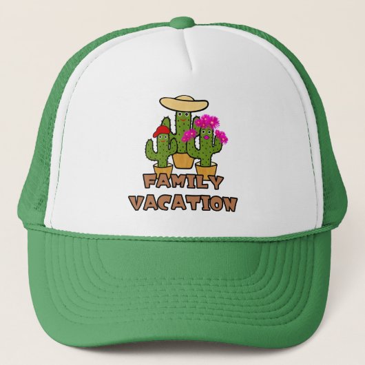 Grappige cactussen trucker pet (Voorkant)