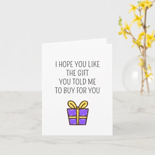 Grappige cadeau grap Verjaardag Kaart (Gele Bloem)