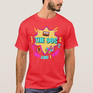 Grappige cadeau retro disco jaren 90 t-shirt