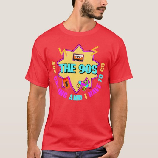 Grappige cadeau retro disco jaren 90 t-shirt (Voorkant)