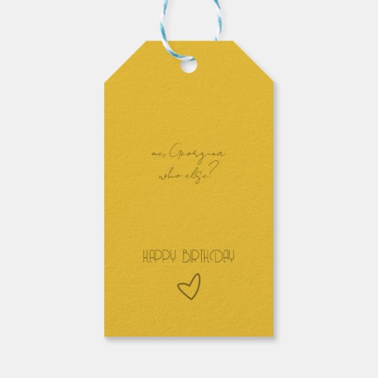 Grappige cadeaubijlage cadeaulabel (Achterkant)