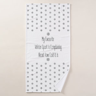 Grappige Cadeauquote Mijn Favoriete Wintersport De Badhanddoek