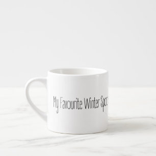 Grappige cadeauquote Mijn favoriete wintersportmok Espresso Kop