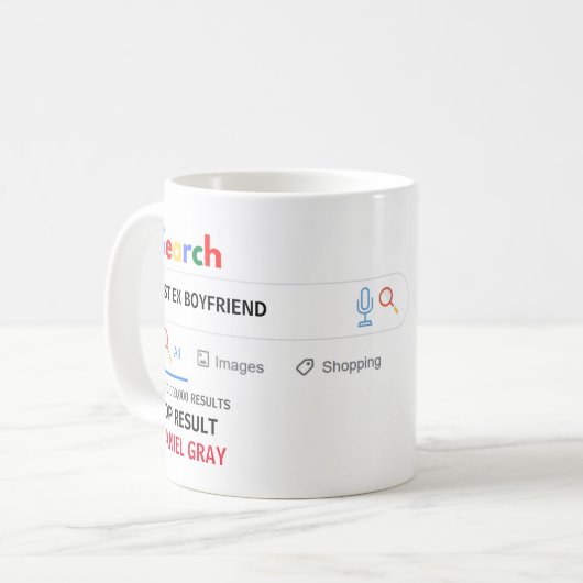 Grappige cadeaus BÈSTE EX-VRIENDIN EX-VRIEND Koffiemok (Voorkant links)