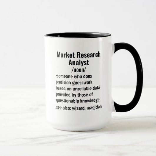 Grappige cadeaus met definitie voor Markt Onderzoe Mok (Rechts)