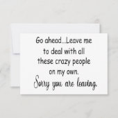 grappige cadeaus voor collega die weggaat bedankkaart (Voorkant)