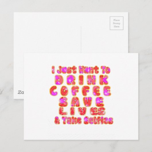 Grappige cadeaus voor koffieliefhebbers briefkaart (Voorkant / Achterkant)