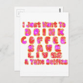 Grappige cadeaus voor koffieliefhebbers briefkaart (Voorkant / Achterkant)