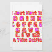 Grappige cadeaus voor koffieliefhebbers briefpapier (Voorkant / Achterkant)