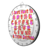 Grappige cadeaus voor koffieliefhebbers dartbord (Voorkant Rechts)