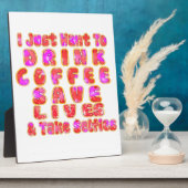 Grappige cadeaus voor koffieliefhebbers fotoplaat (Zijkant)