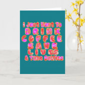 Grappige cadeaus voor koffieliefhebbers kaart (Gele Bloem)