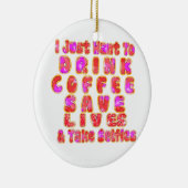 Grappige cadeaus voor koffieliefhebbers keramisch ornament (Rechts)