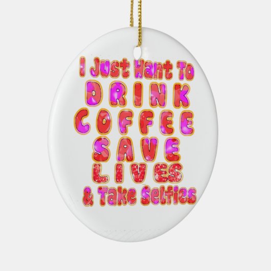 Grappige cadeaus voor koffieliefhebbers keramisch ornament (Rechts)