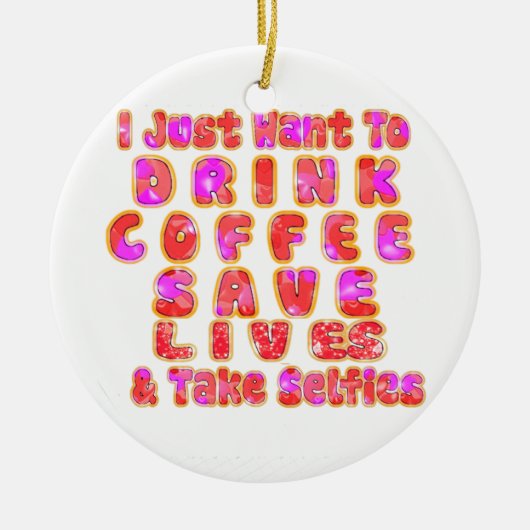 Grappige cadeaus voor koffieliefhebbers keramisch ornament (Voorkant)