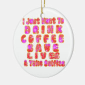 Grappige cadeaus voor koffieliefhebbers keramisch ornament (Links)