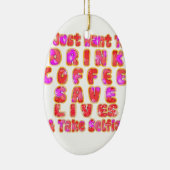 Grappige cadeaus voor koffieliefhebbers keramisch ornament (Rechts)