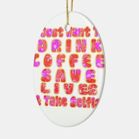 Grappige cadeaus voor koffieliefhebbers keramisch ornament (Links)