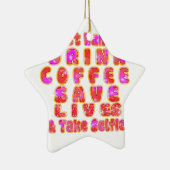 Grappige cadeaus voor koffieliefhebbers keramisch ornament (Rechts)