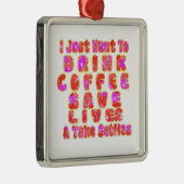 Grappige cadeaus voor koffieliefhebbers metalen ornament (Rechts)