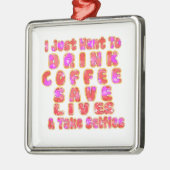 Grappige cadeaus voor koffieliefhebbers metalen ornament (Links)