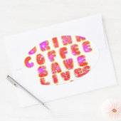 Grappige cadeaus voor koffieliefhebbers ovale sticker (Envelop)