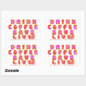 Grappige cadeaus voor koffieliefhebbers rechthoekige sticker (Vel)
