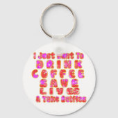 Grappige cadeaus voor koffieliefhebbers sleutelhanger (Voorkant)