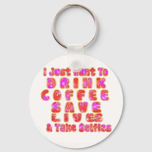 Grappige cadeaus voor koffieliefhebbers sleutelhanger (Voorkant)