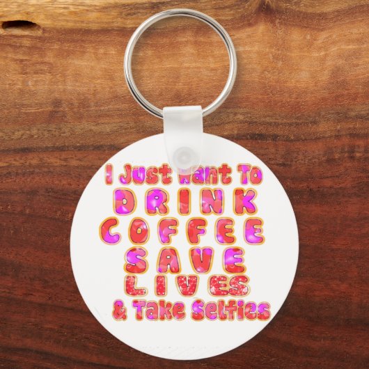 Grappige cadeaus voor koffieliefhebbers sleutelhanger (Voorkant)