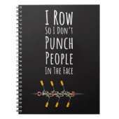 Grappige cadeaus voor roeiers Roeiriemen Team Spor Notitieboek (Voorkant)