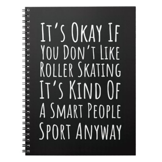 Grappige Cadeaus Voor Rollerbladers Schaats Schaat Notitieboek (Voorkant)