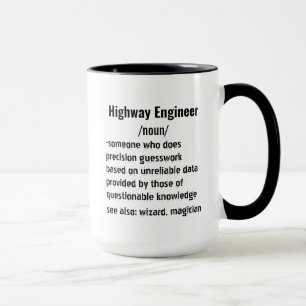 Grappige cadeaus voor snelweg ingenieurs definitie mok