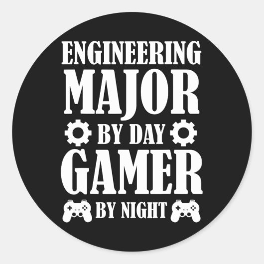 Grappige cadeaus voor technische studenten, ingeni ronde sticker (Voorkant)