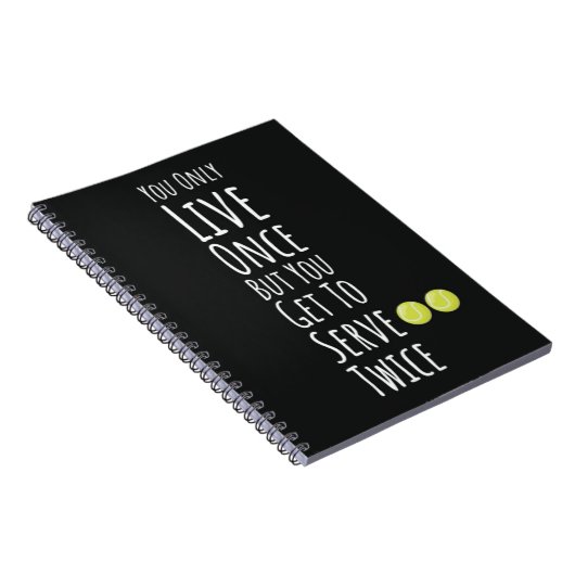 Grappige Cadeaus Voor Tennis Spelers Typografie Sp Notitieboek (Rechterzijde)