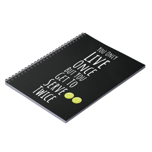 Grappige Cadeaus Voor Tennis Spelers Typografie Sp Notitieboek (Linkerzijde)